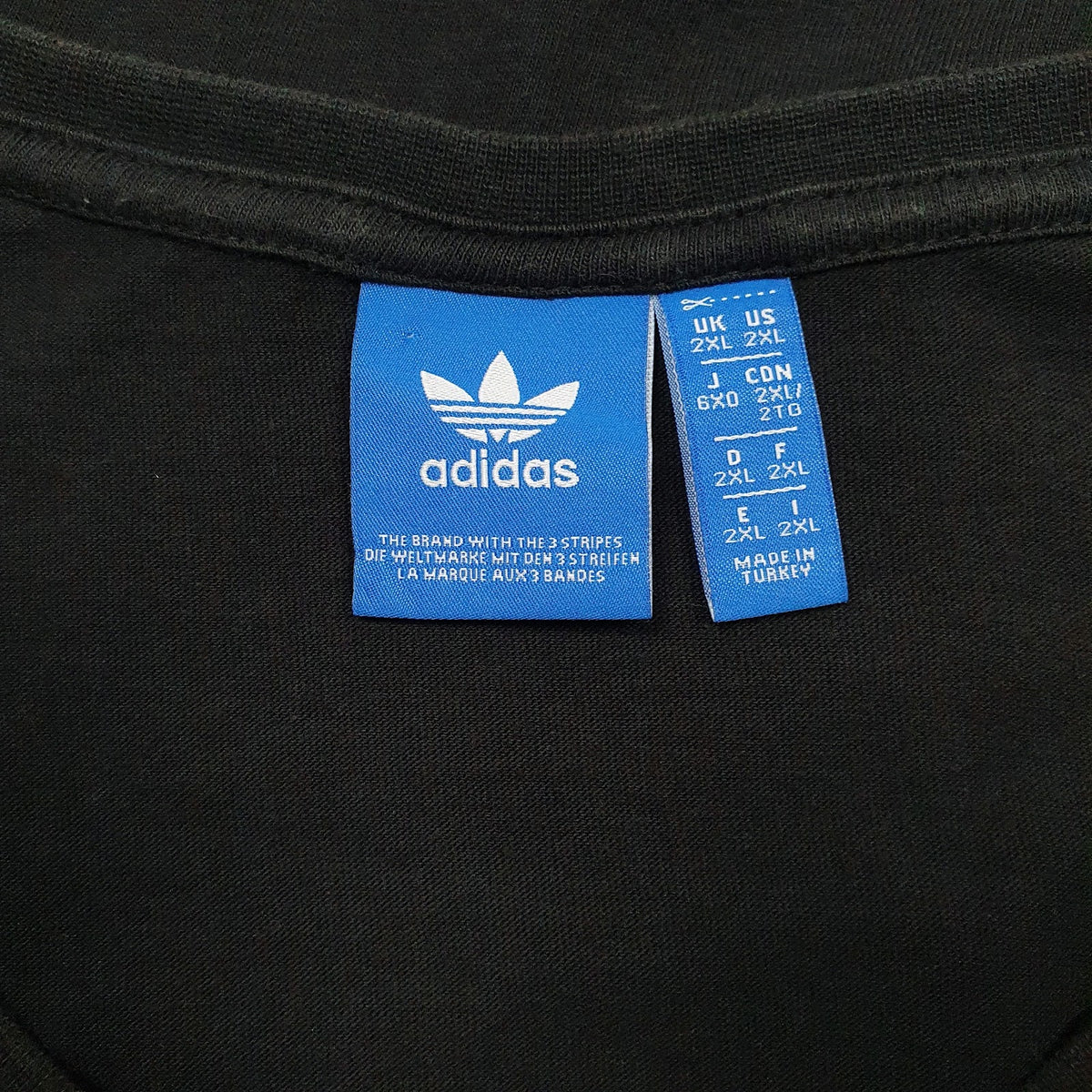 Mens Black Addidas   T Shirt