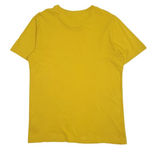 Mens Yellow Puma Spellout  T Shirt