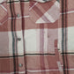Mens Pink Levis Quilt Lined Heavy Plaid  Coat
