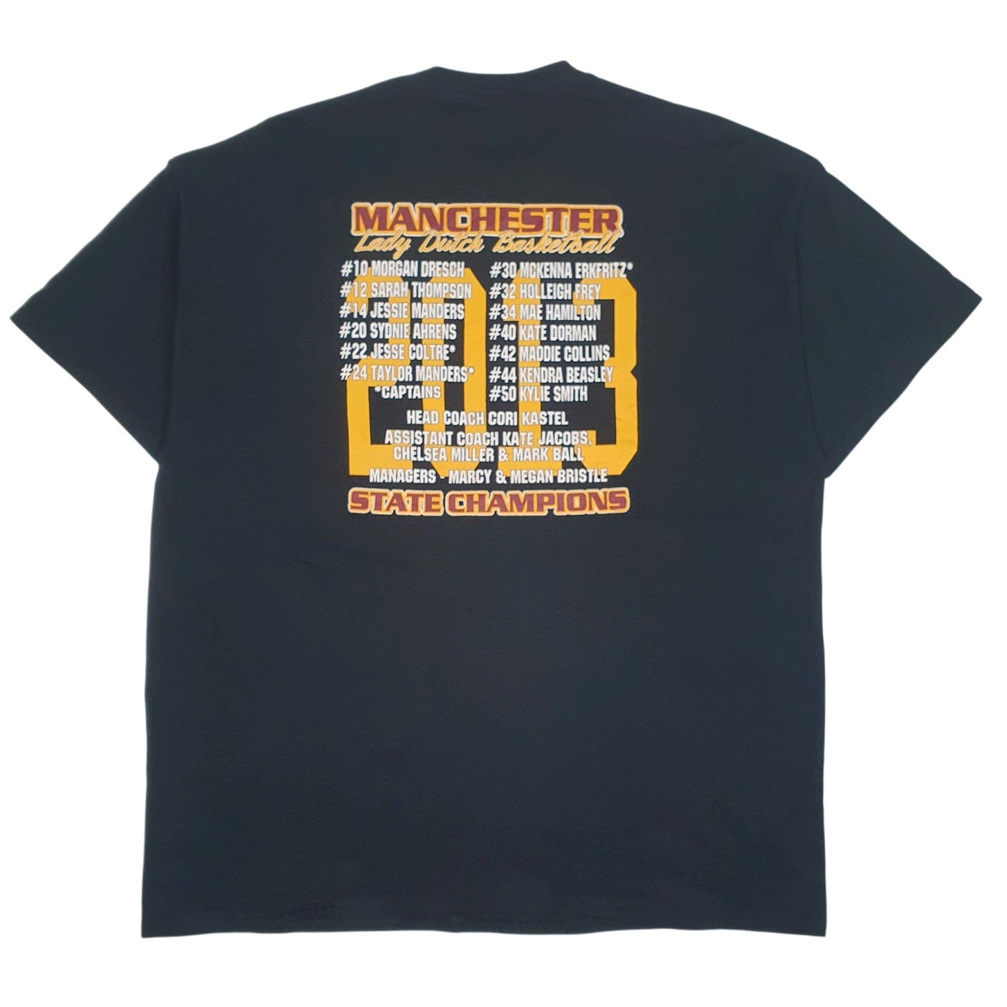 Mens Black Gildan Manchester Flying Dutch  T Shirt