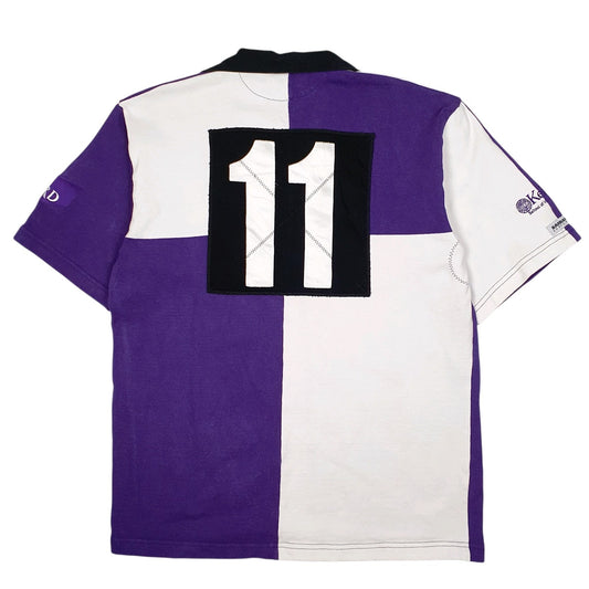 Mens White Barbarian Rugby  Polo Shirt