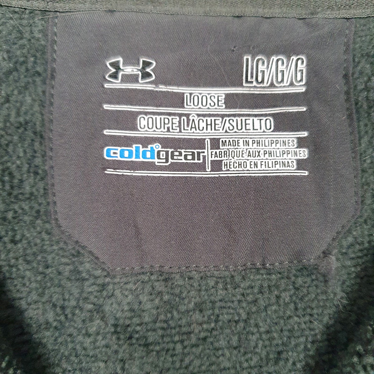 Mens Grey Under Armour Cold Gear Quarter Zip Jumper