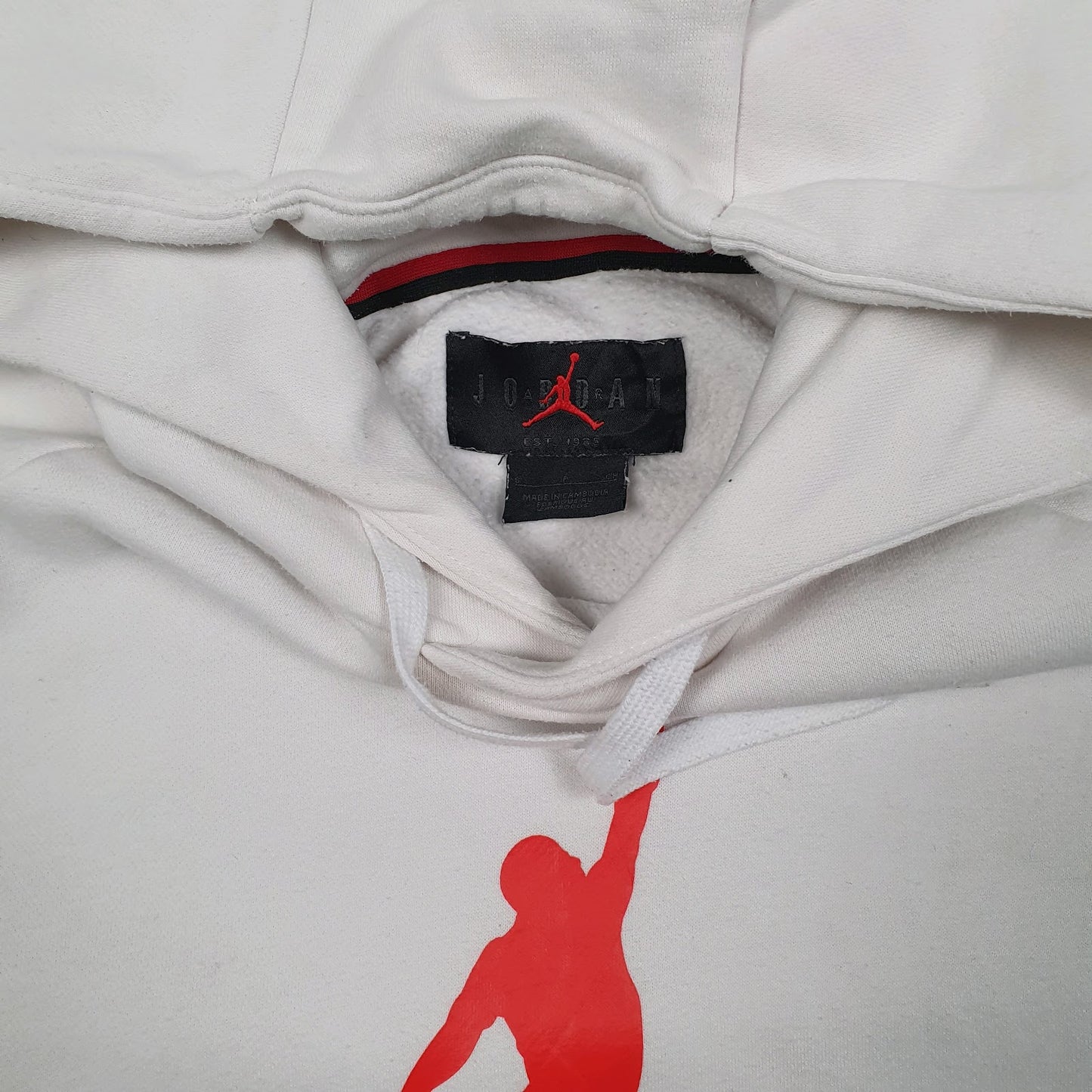 Mens White Nike Air Jordan Basketball Hoodie Jumper
