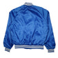 Mens Blue Chalk Line Vintage 90s Bomber Varsity Satin  Coat