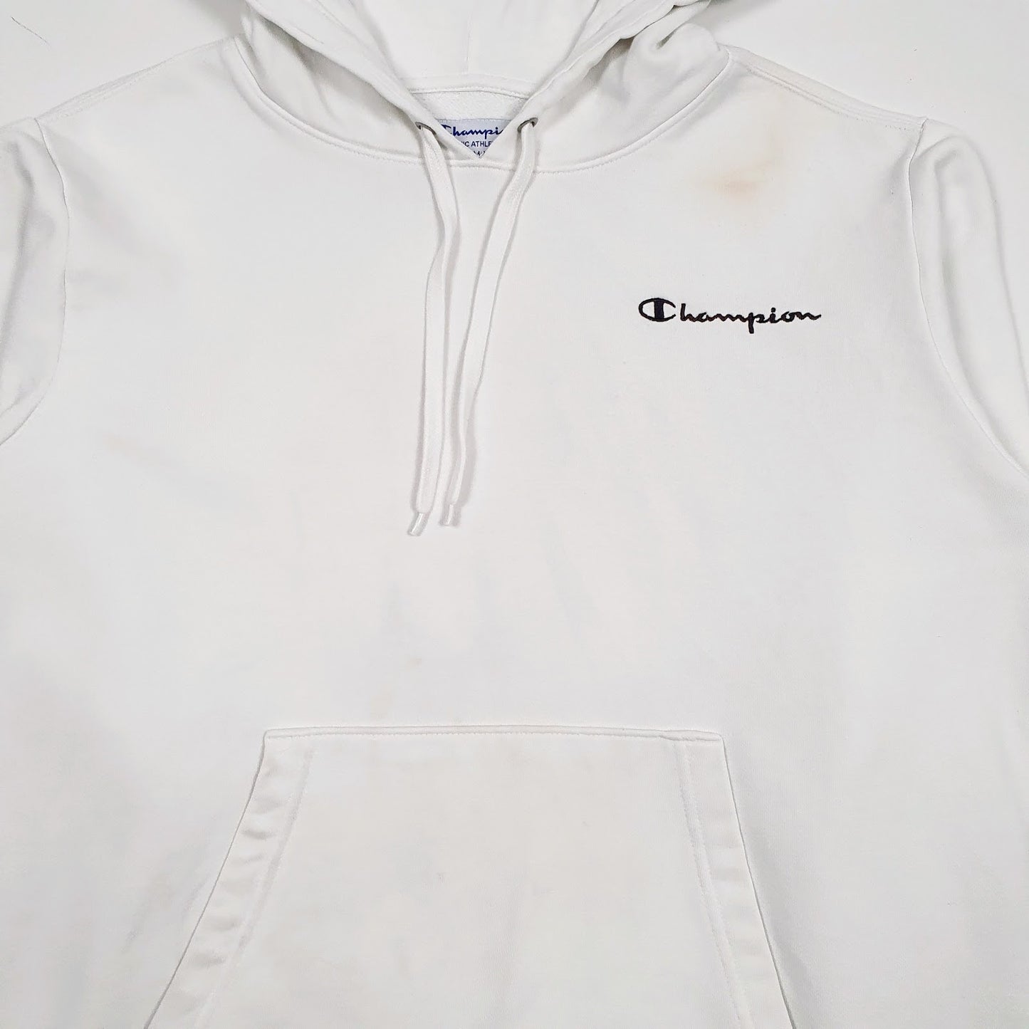 Mens White Champion  Hoodie Jumper