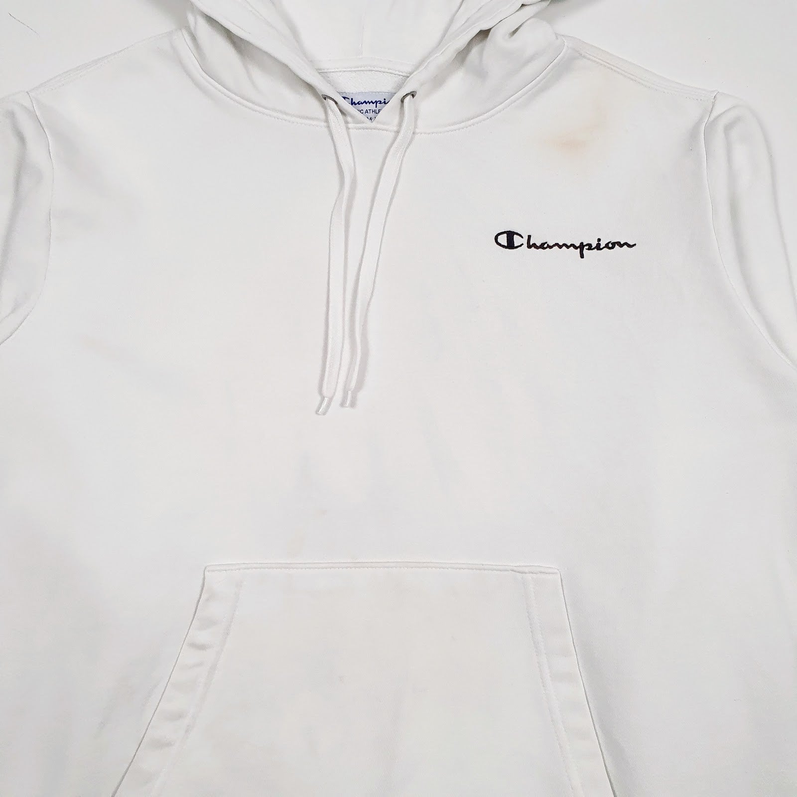 Mens White Champion  Hoodie Jumper