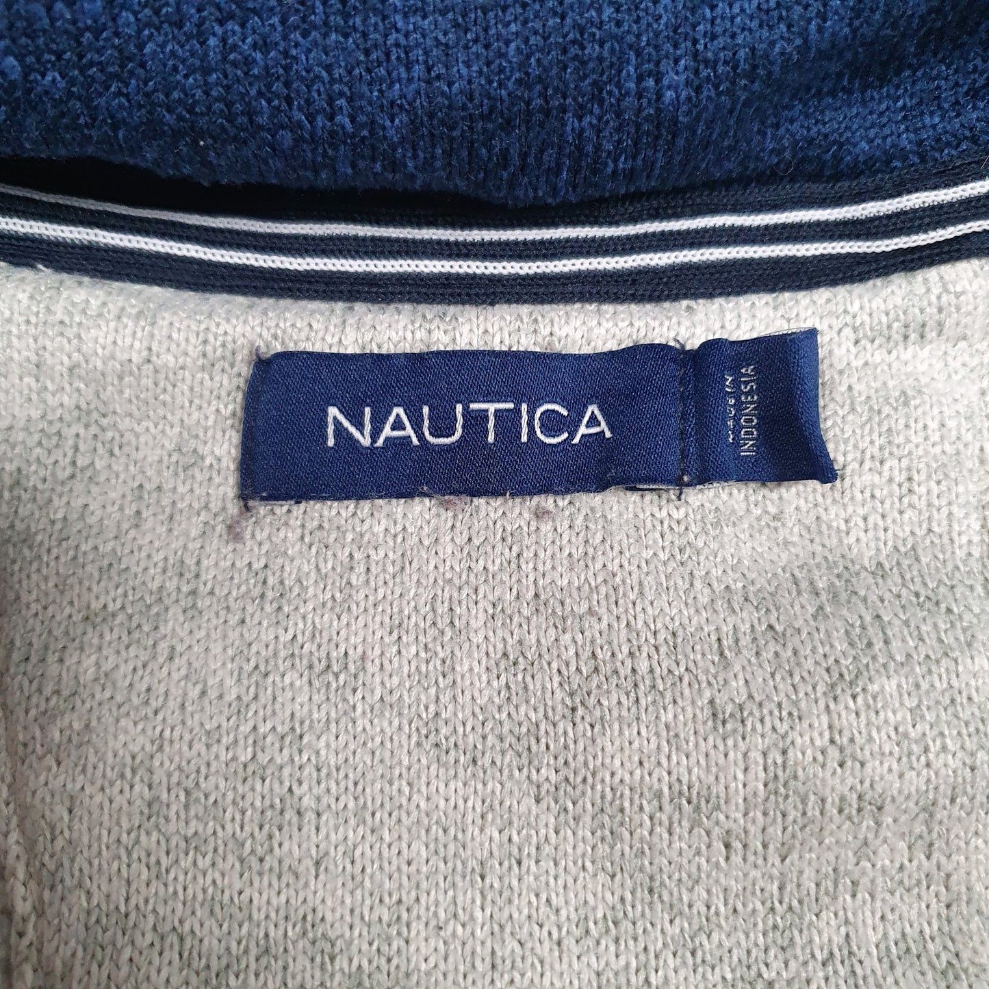 Mens Grey Nautica  Quarter Zip Jumper