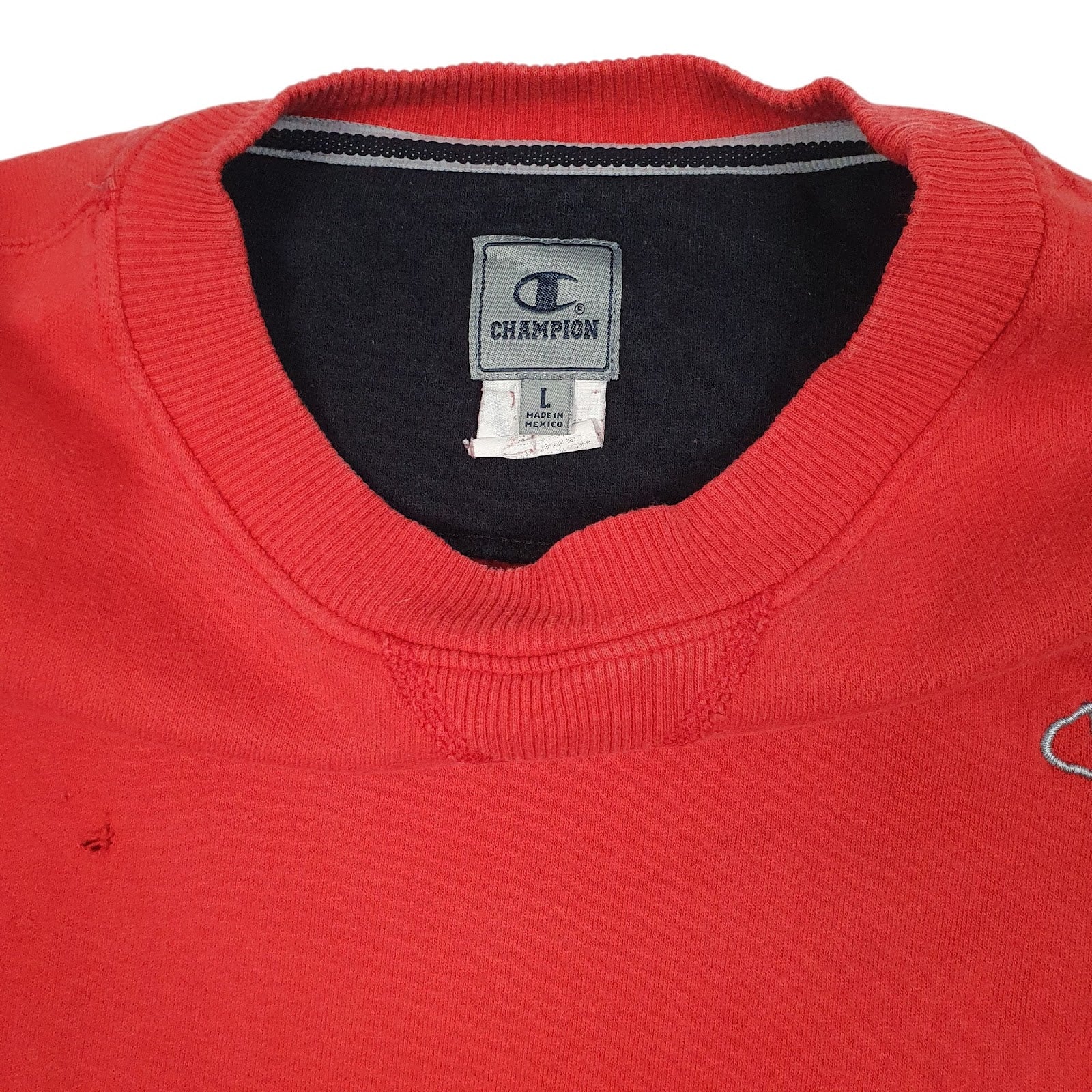 Mens Red Champion  Crewneck Jumper