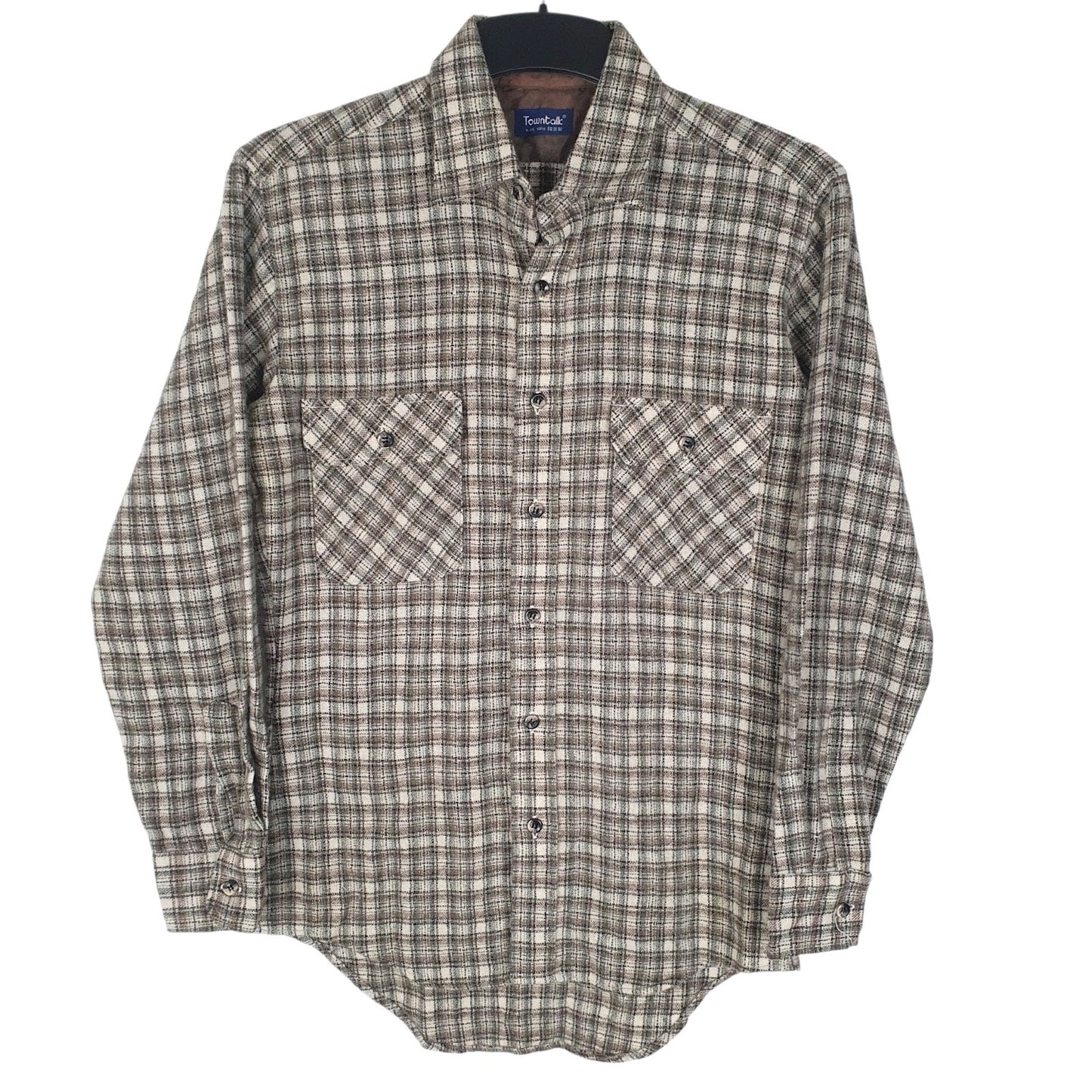 Mens Green Towntalk  Long Sleeve Shirt