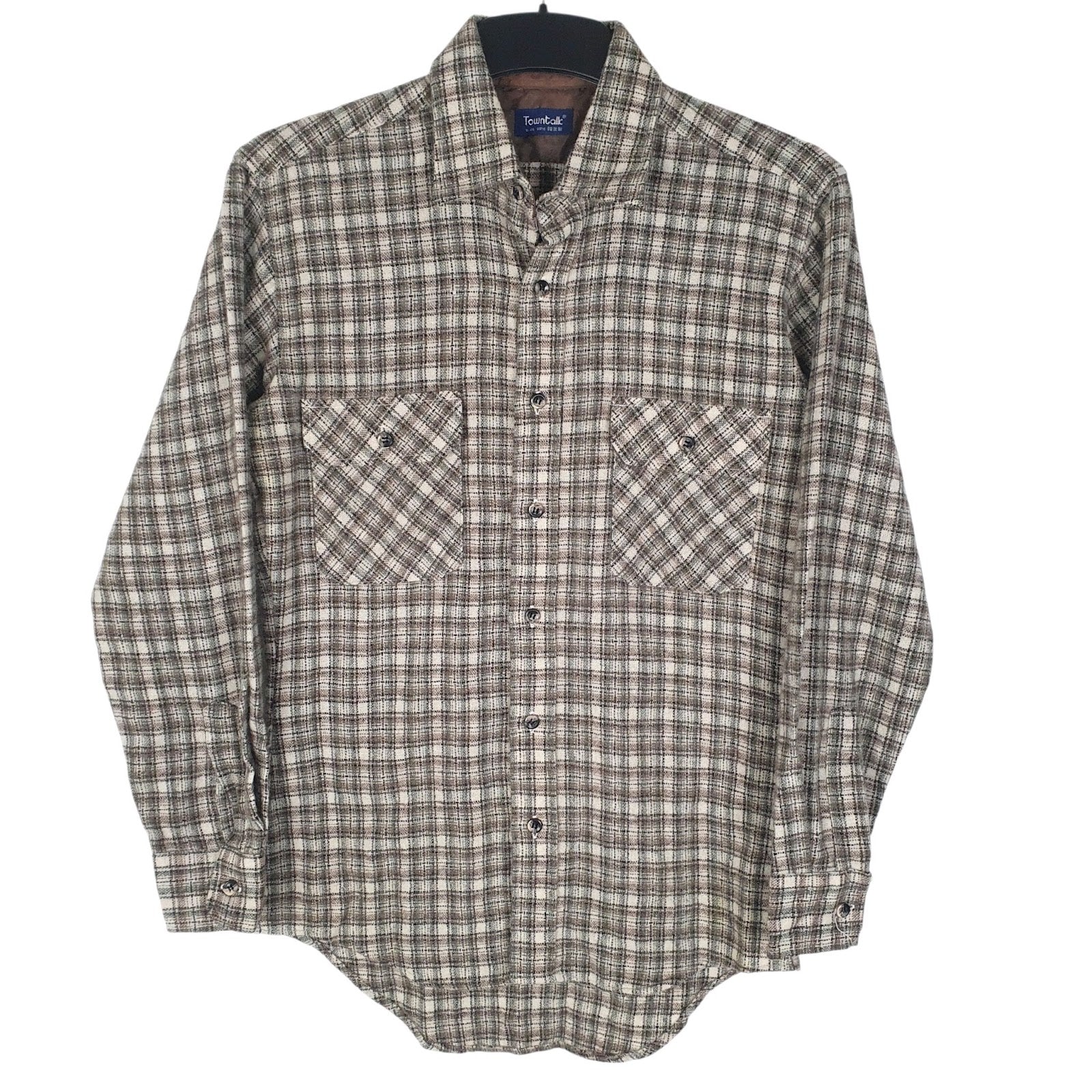 Mens Green Towntalk  Long Sleeve Shirt