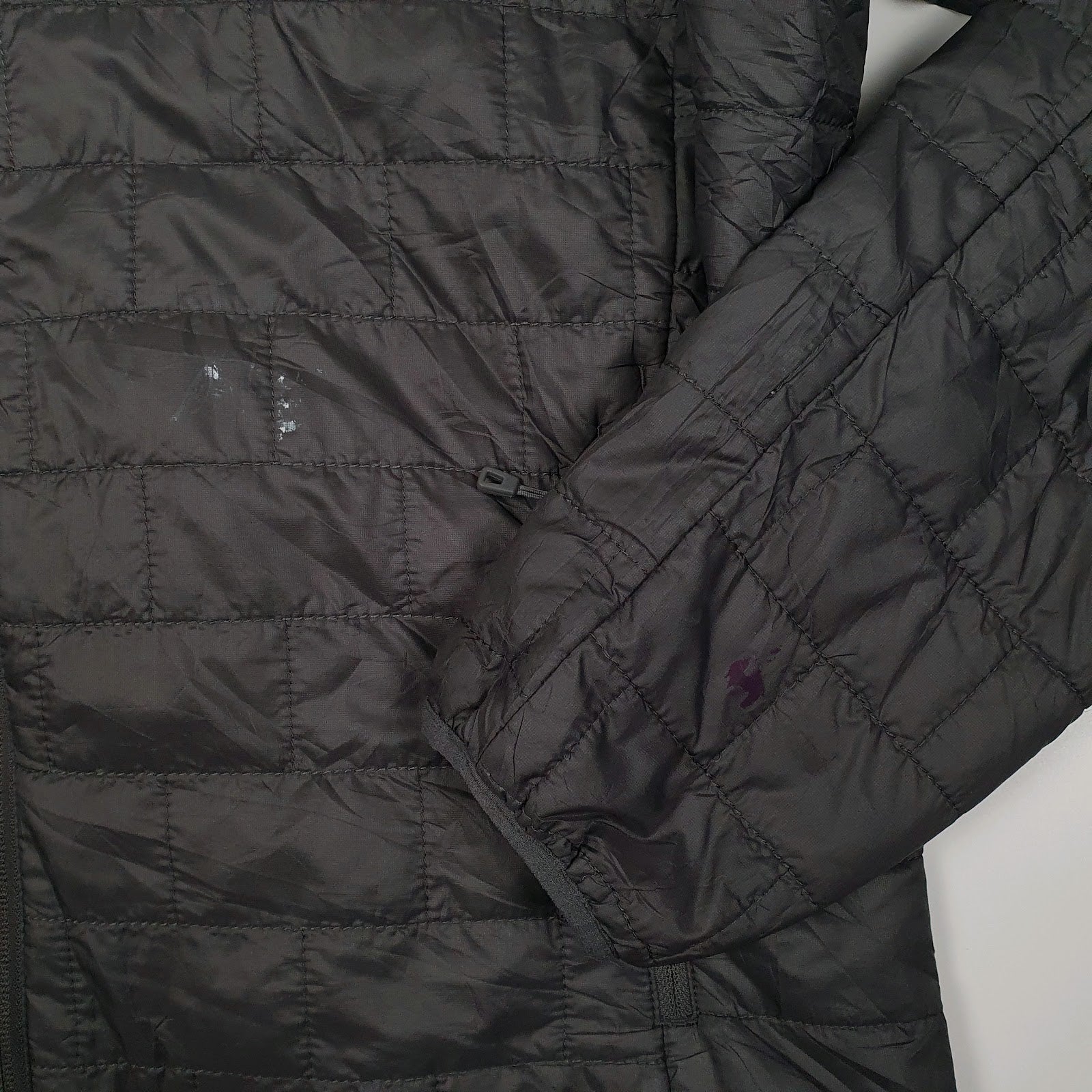 Mens Grey Patagonia Nano Puff Crewneck Coat