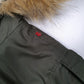 Womens Green Levis Sherpa Lined  Coat