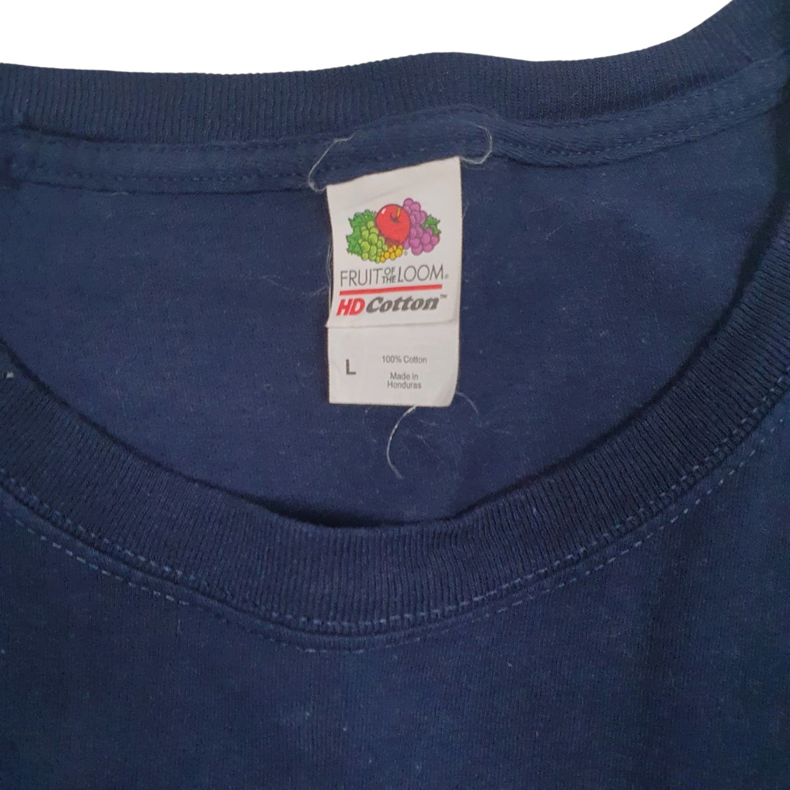 Mens Navy Fruit Of The Loom Touchdown  T Shirt