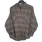 Mens Green Kihy Vintage Flannel Long Sleeve Shirt