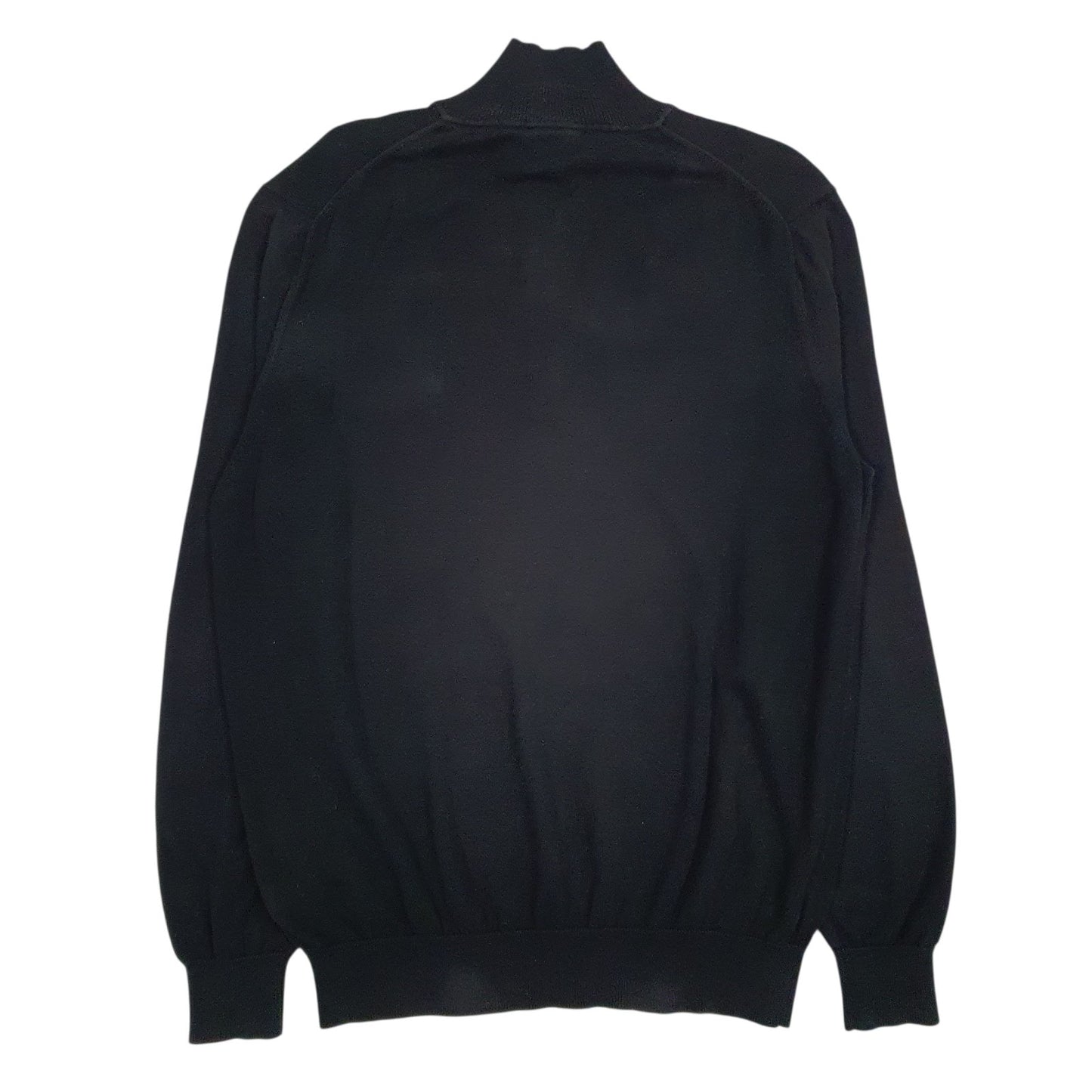 Mens Black Lacoste  Quarter Zip Jumper