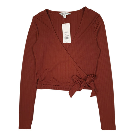 Womens Brown Miss Selfridge Blouse Long Sleeve T Shirt