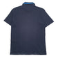 Mens Navy Versace Zip  Polo Shirt