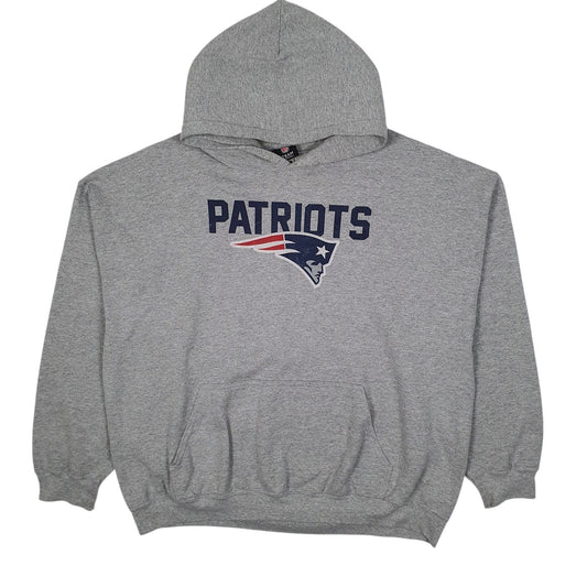 Mens Grey NFL New England Patriots Hoodie Jumper