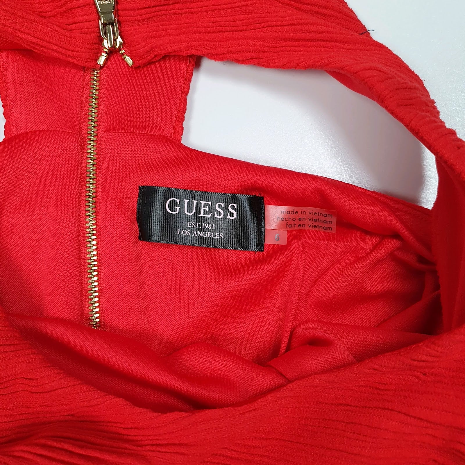 Womens Red Guess Evening Party  Dress