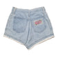 Womens Blue Iber Jeans Embroidered  Shorts