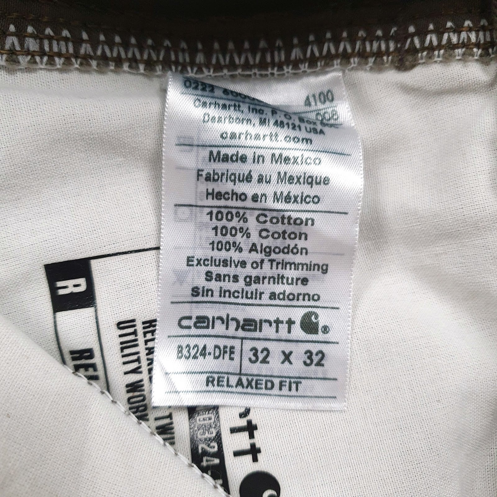 Mens Green Carhartt B324-DFE  Trousers