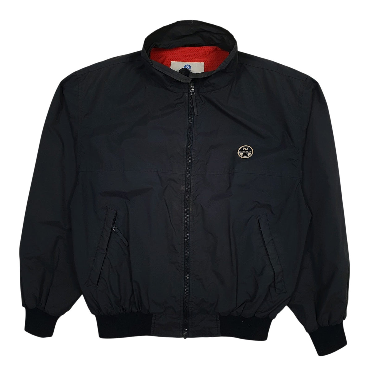 Mens Navy North Sails Vintage 90s Sailing  Coat