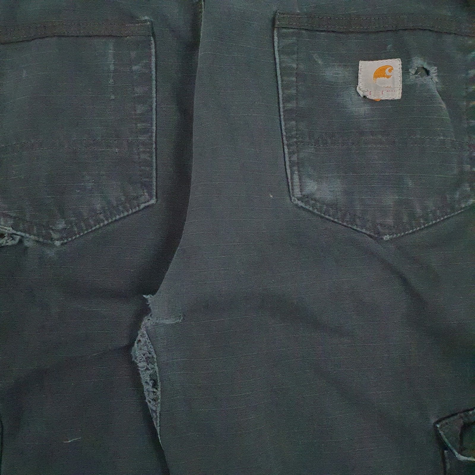 Mens Black Carhartt B342BLK Workwear Double Knee  Trousers