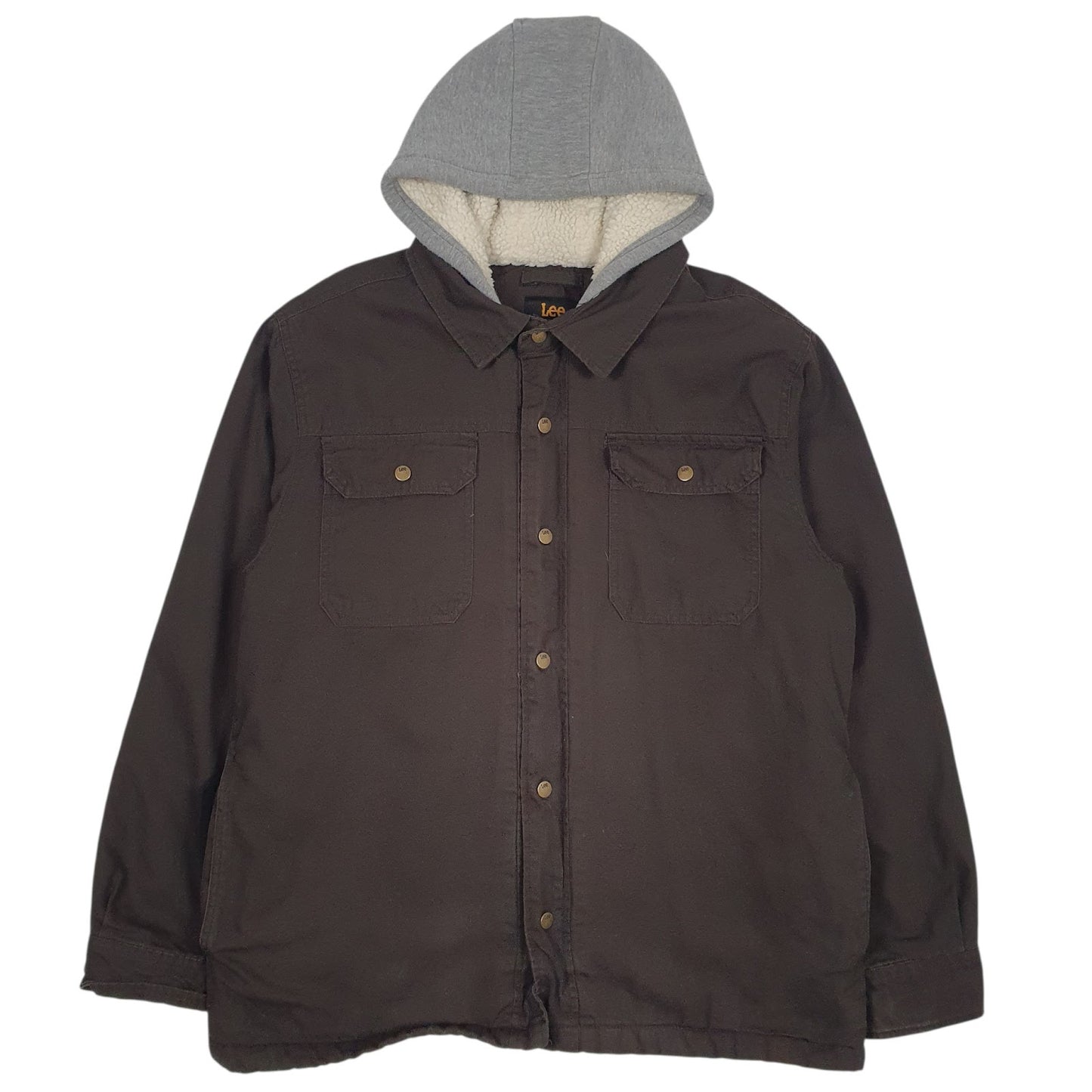Mens Grey Lee Sherpa Lined  Coat