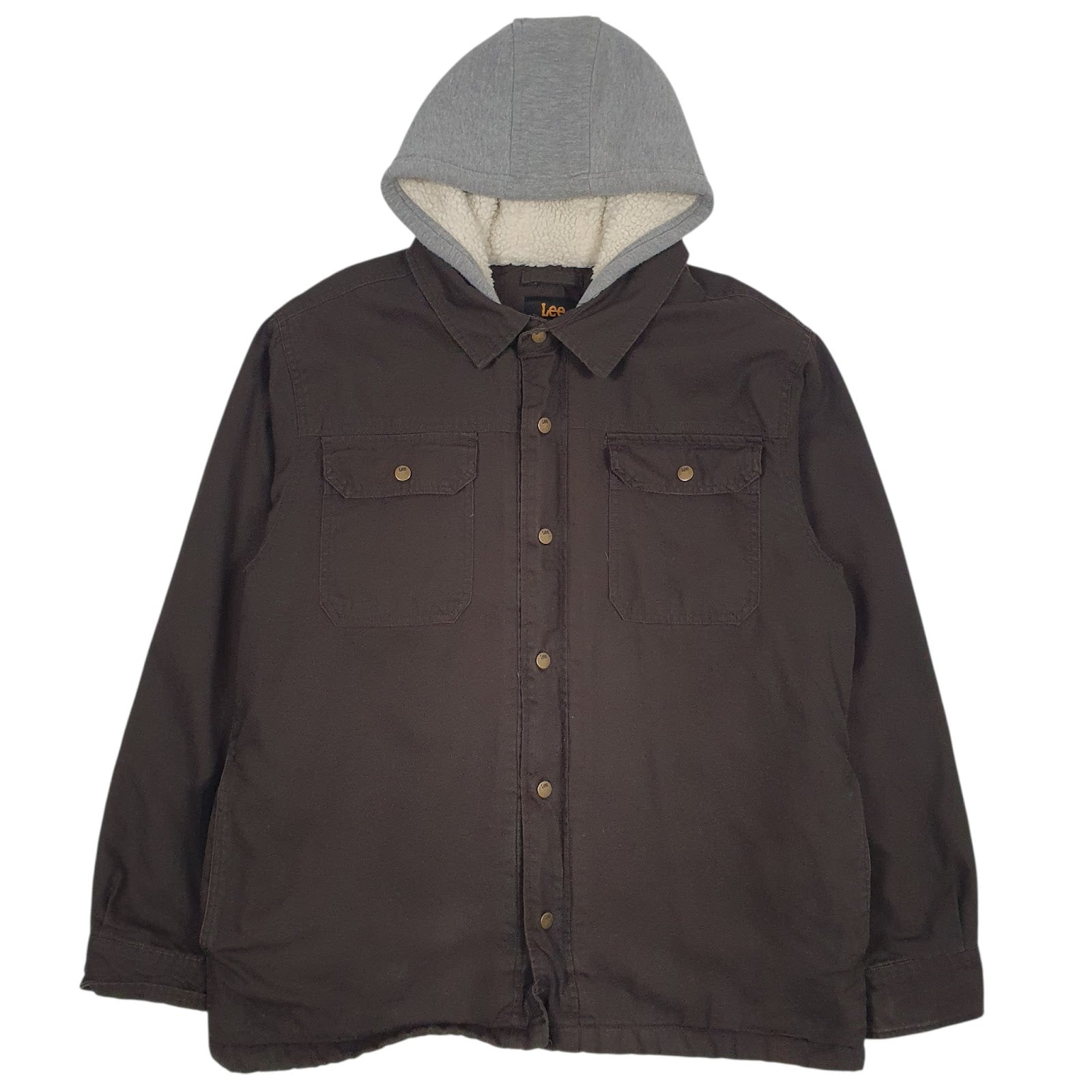 Mens Grey Lee Sherpa Lined  Coat
