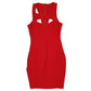 Womens Red Guess Evening Party Sleeveless Dress