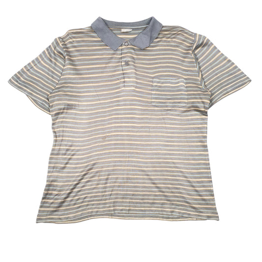 Mens Grey Unbranded Vintage Short Sleeve Polo Shirt