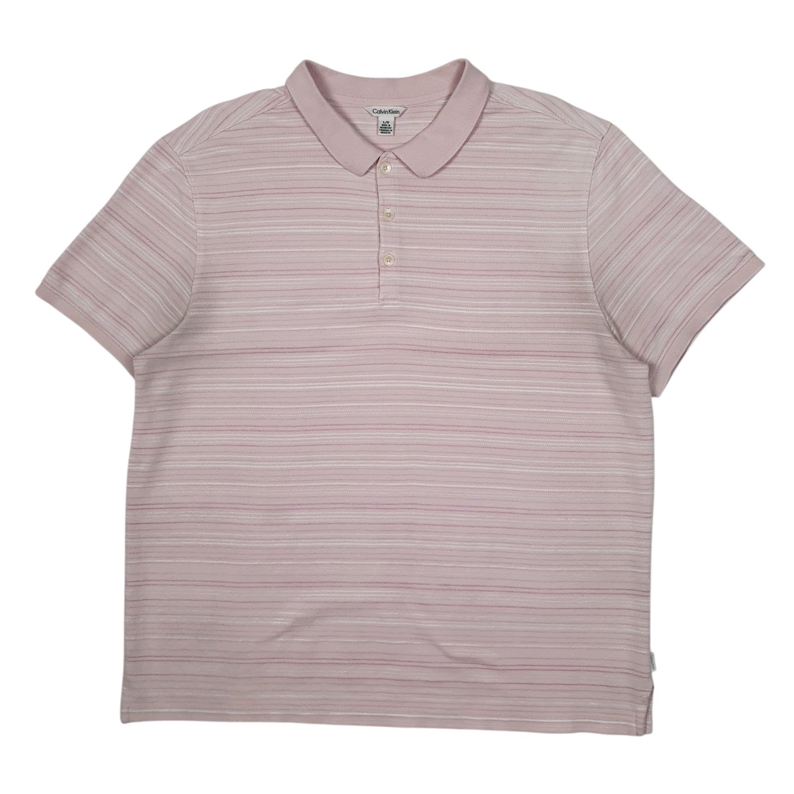 Mens Pink Calvin Klein  Short Sleeve Polo Shirt