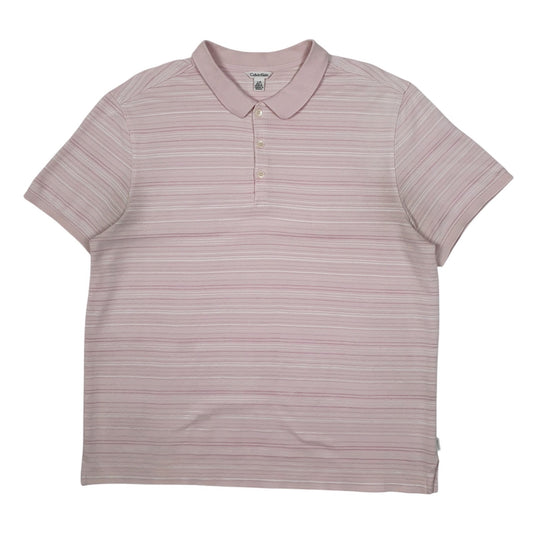 Mens Pink Calvin Klein  Short Sleeve Polo Shirt