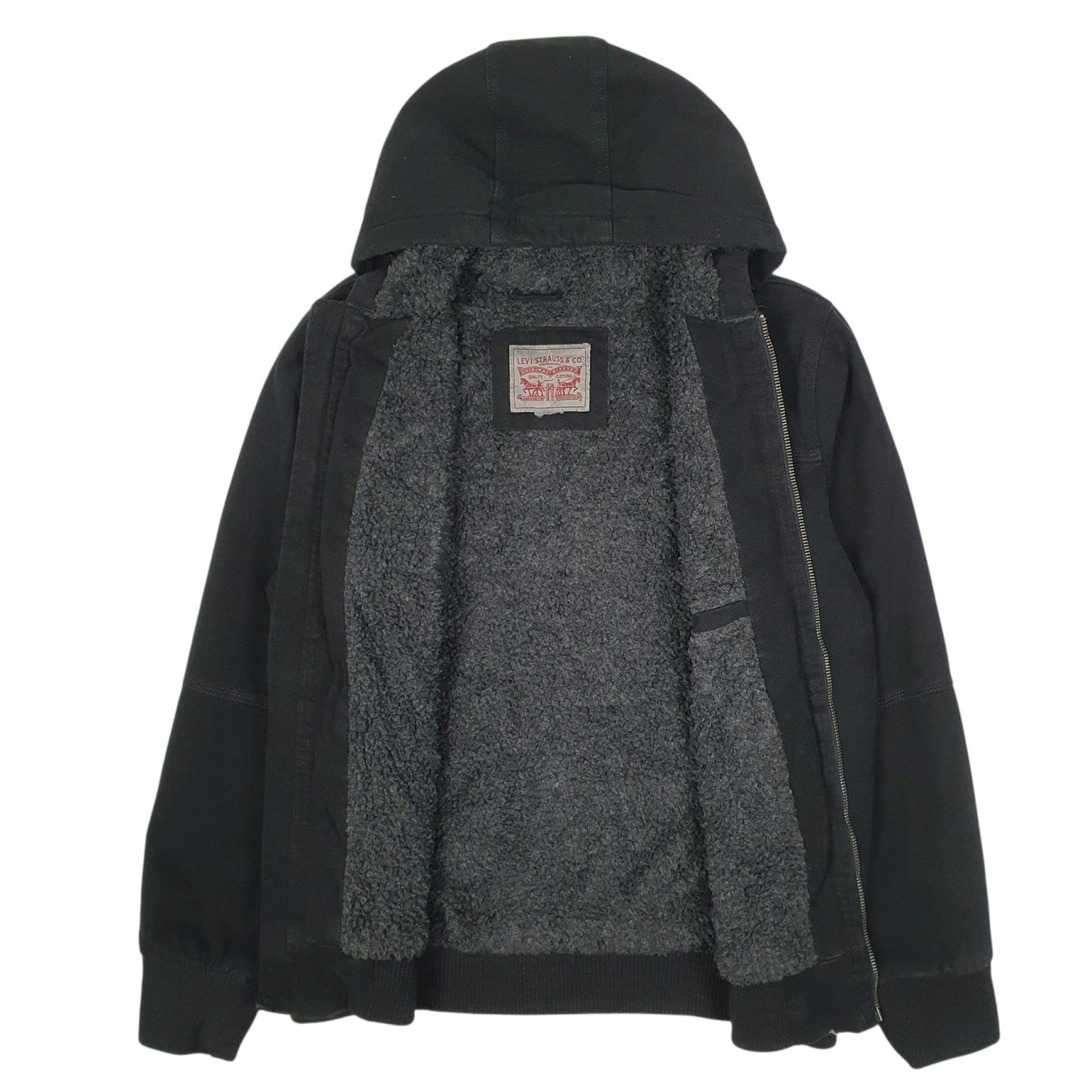 Mens Black Levis Active Hoodie  Coat