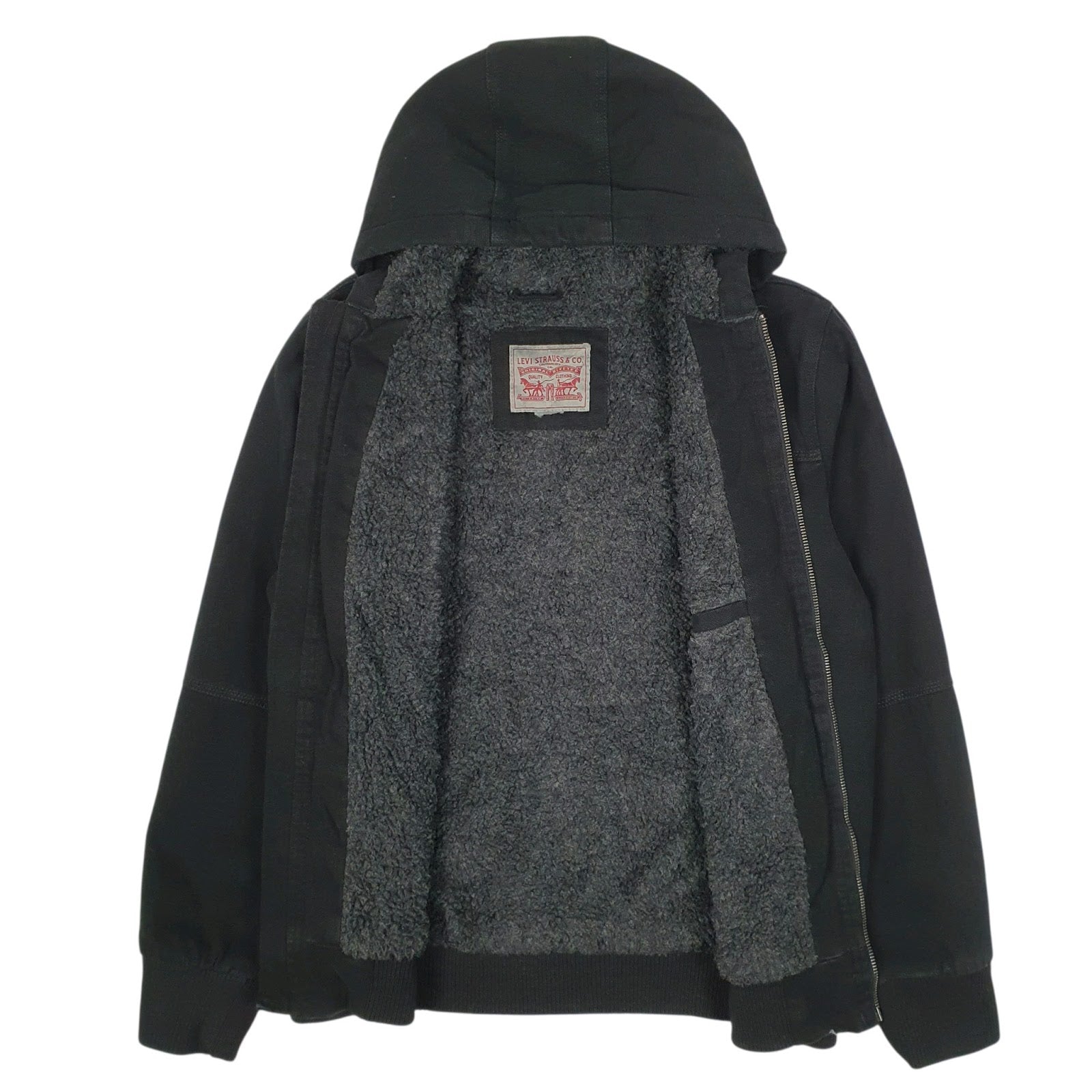 Mens Black Levis Active Hoodie  Coat
