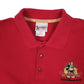 Mens Red Walt Disney World  Hoodie Polo Shirt
