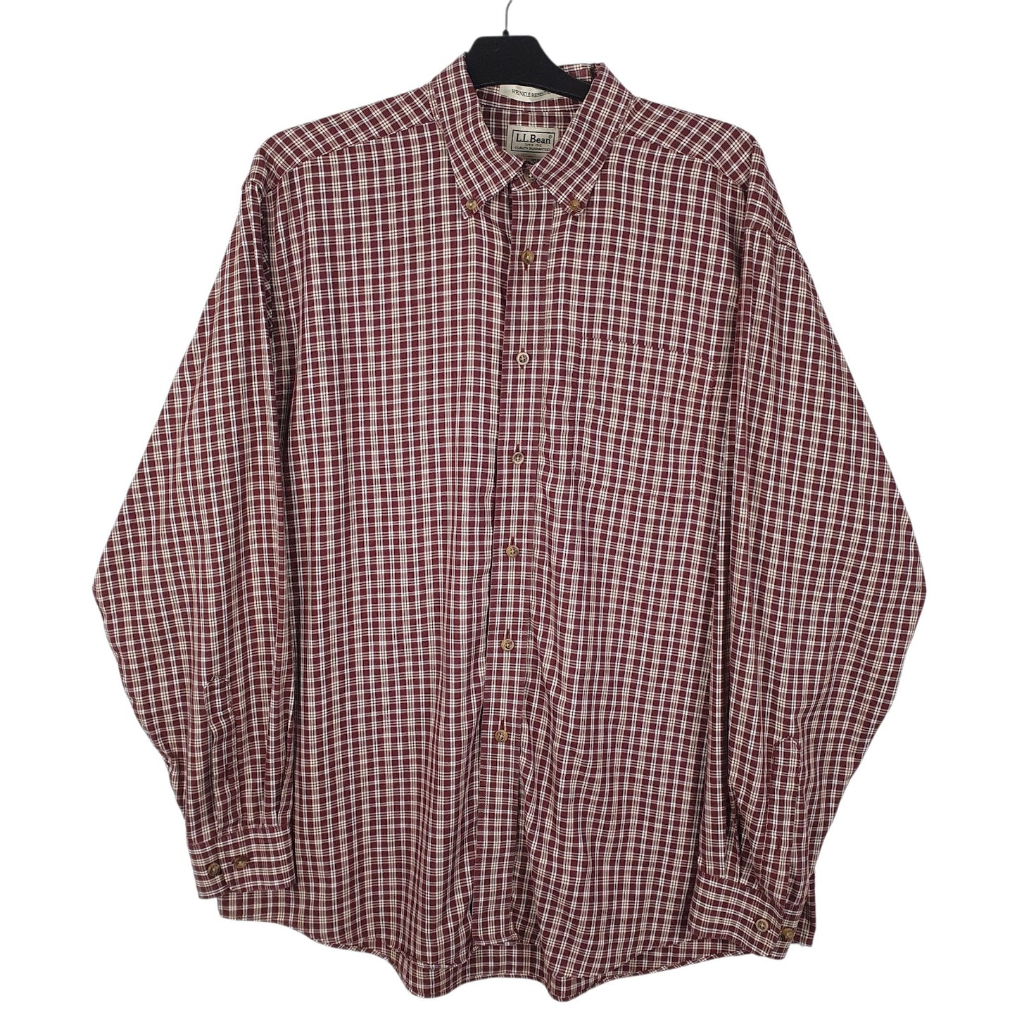 Mens Red L.L.Bean  Long Sleeve Shirt