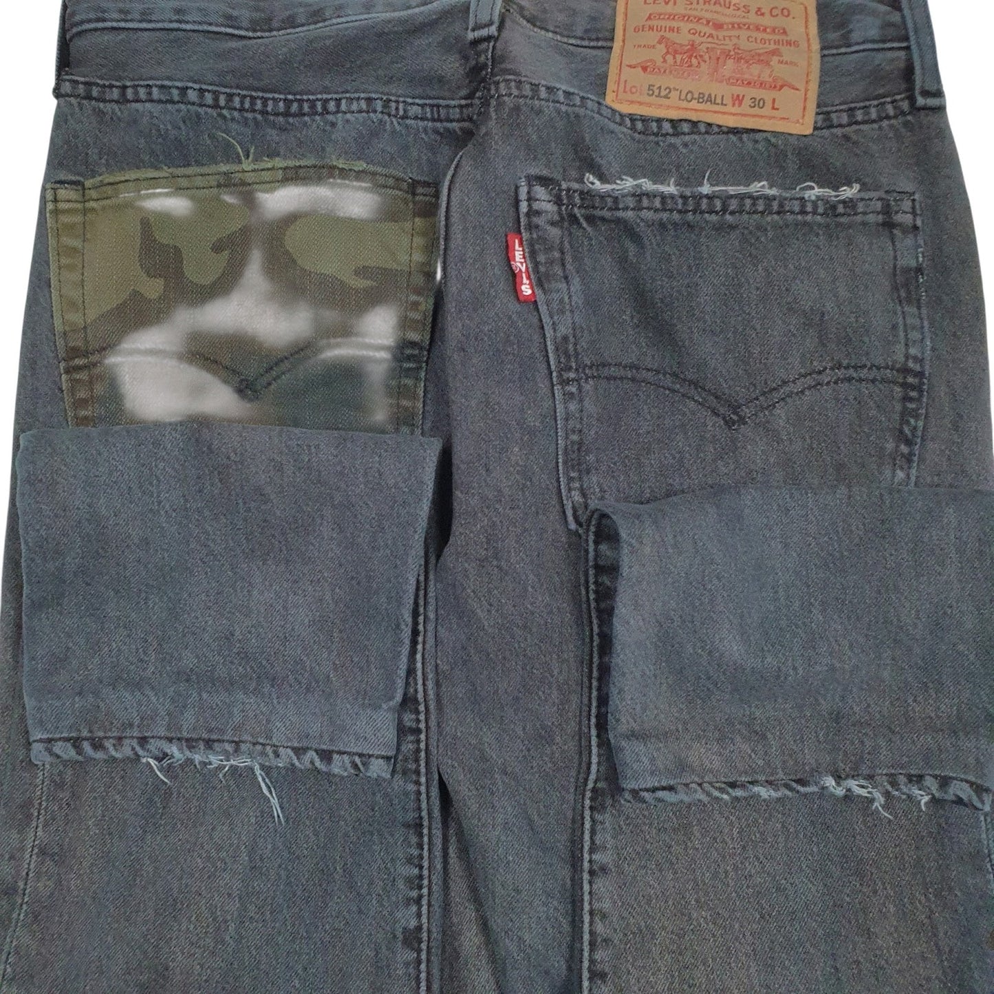 Mens Grey Levis Distressed  Jeans