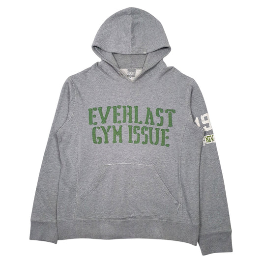 Mens Grey Everlast Spellout Hoodie Jumper