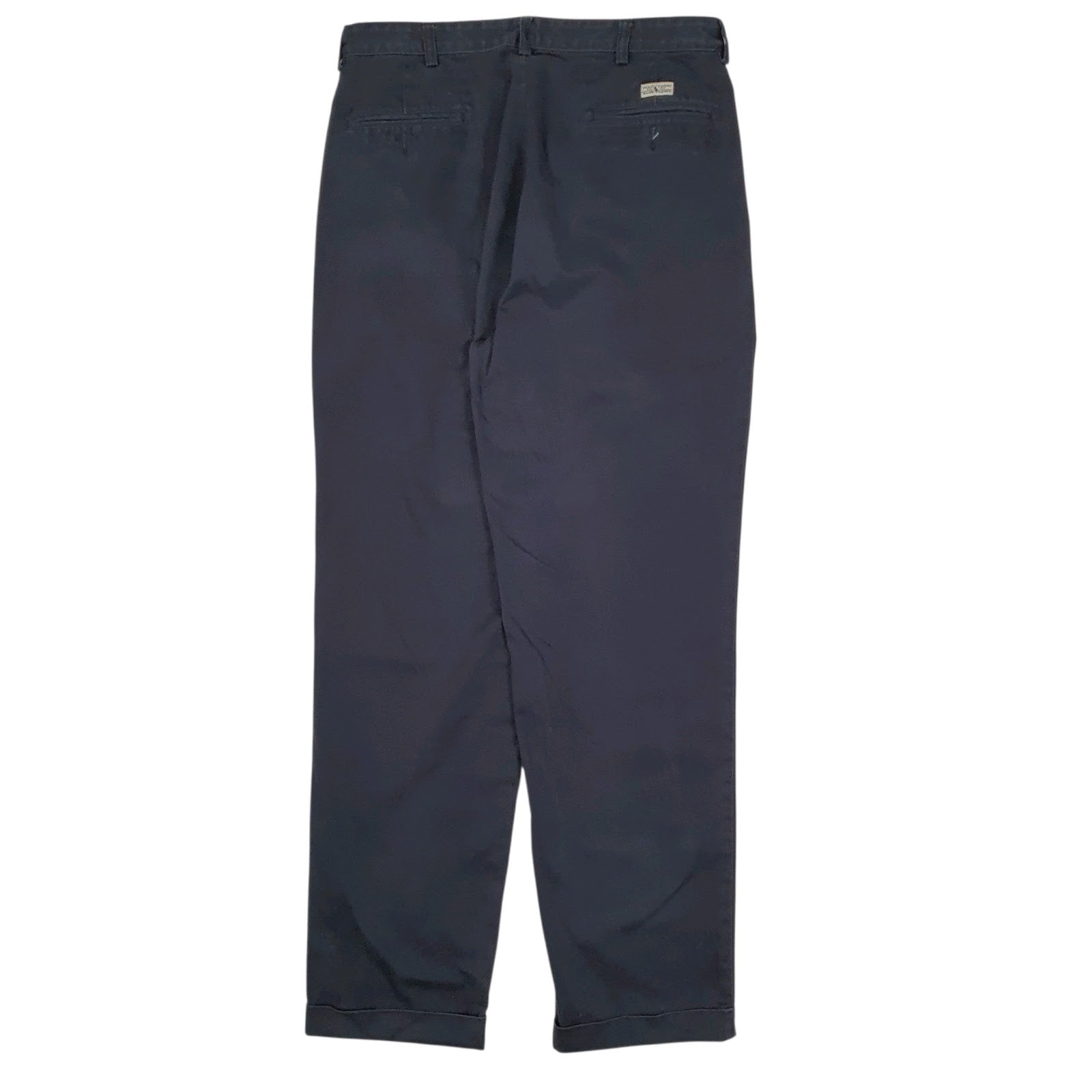 Mens Navy Polo Ralph Lauren Hammond Pant Pleated Vintage 90s  Trousers