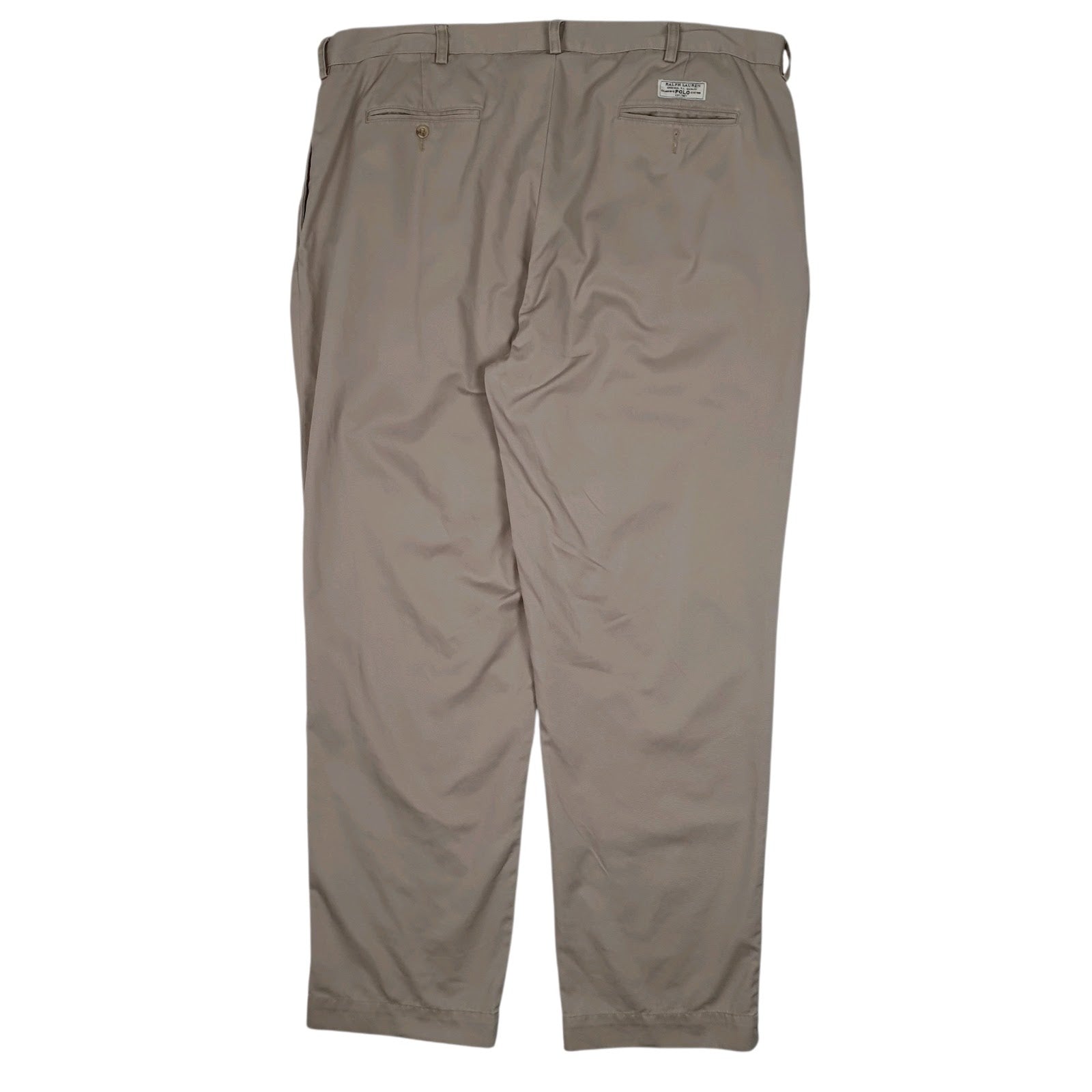 Mens Beige Polo Ralph Lauren Andrew Pant Double Pleated  Trousers