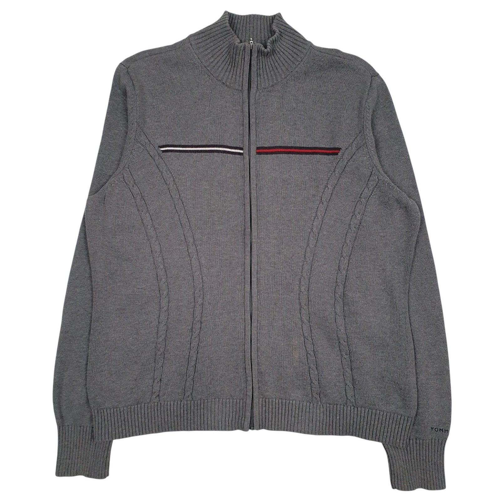 Mens Grey Tommy Hilfiger  Full Zip Jumper