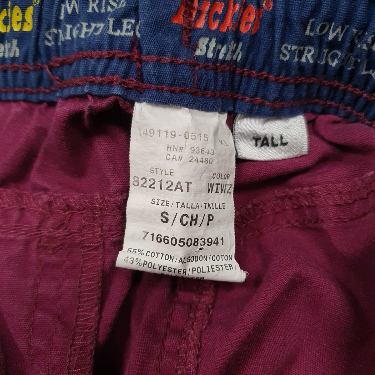 Mens Purple Dickies Vintage  Trousers