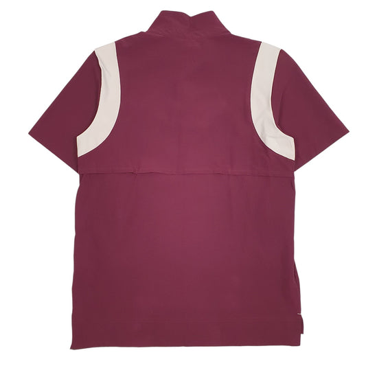 Mens Burgundy Nike Active Wear Quarter Zip Jumper