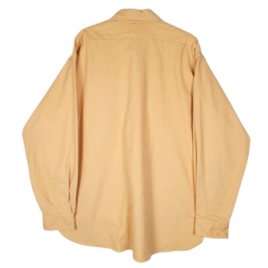 Mens Orange L.L.Bean Chamois Vintage 90s Made In USA  Shirt