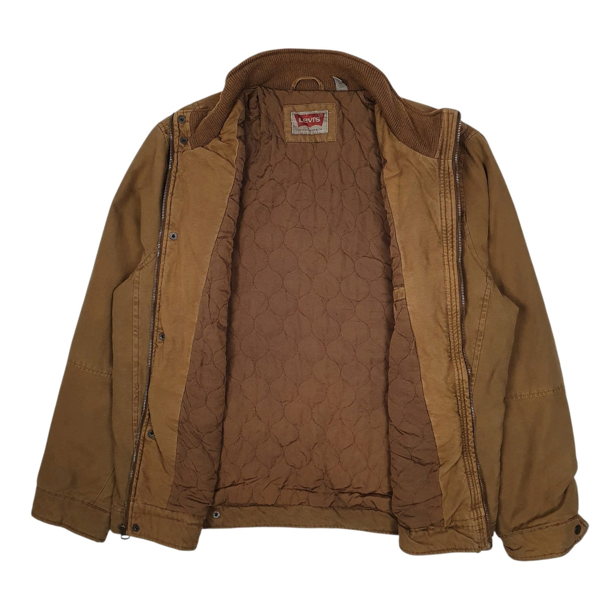 Mens Brown Levis Workwear Military  Coat