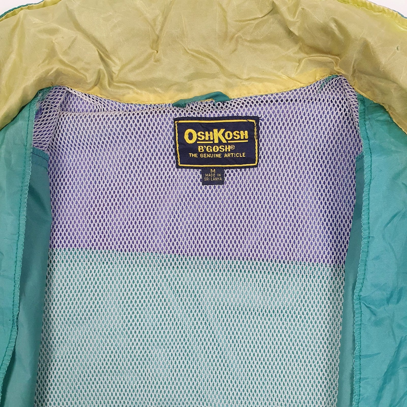 Mens Green OshKosh Vintage 90s Hoodie Coat