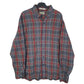 Mens Grey L.L.Bean Flannel Long Sleeve Shirt