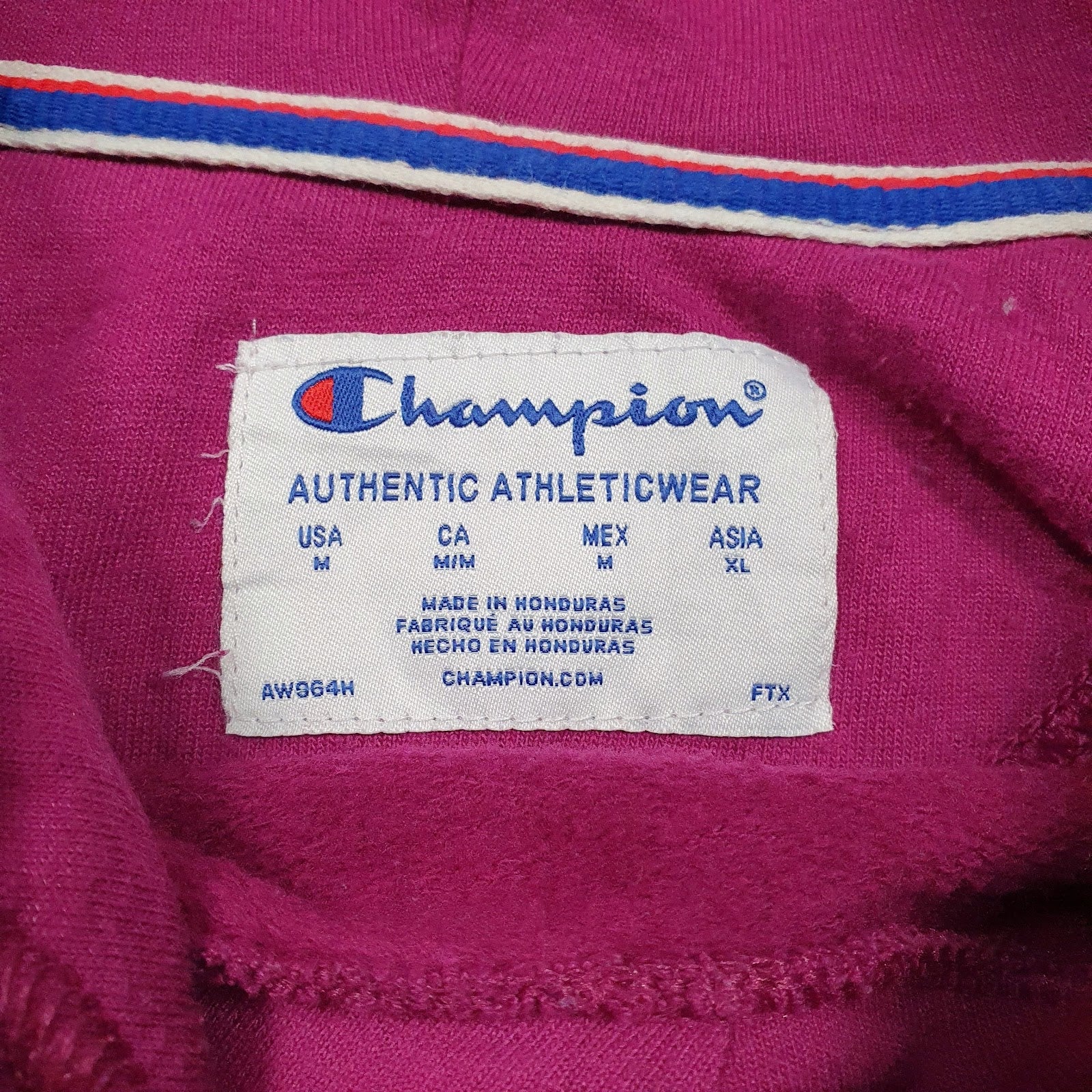 Mens Purple Champion  Hoodie Jumper