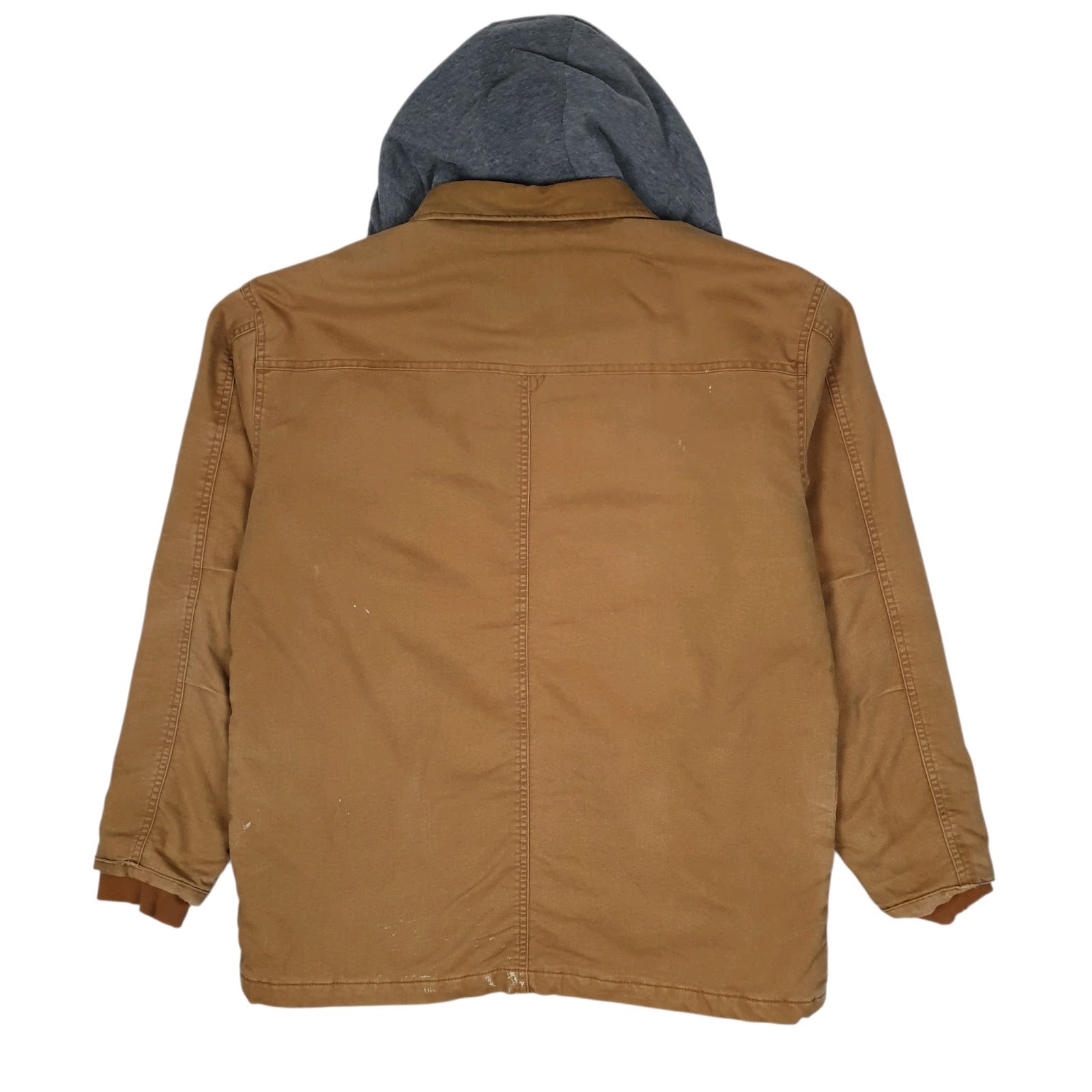 Mens Brown Dickies Windbreaker Hoodie Chore  Coat